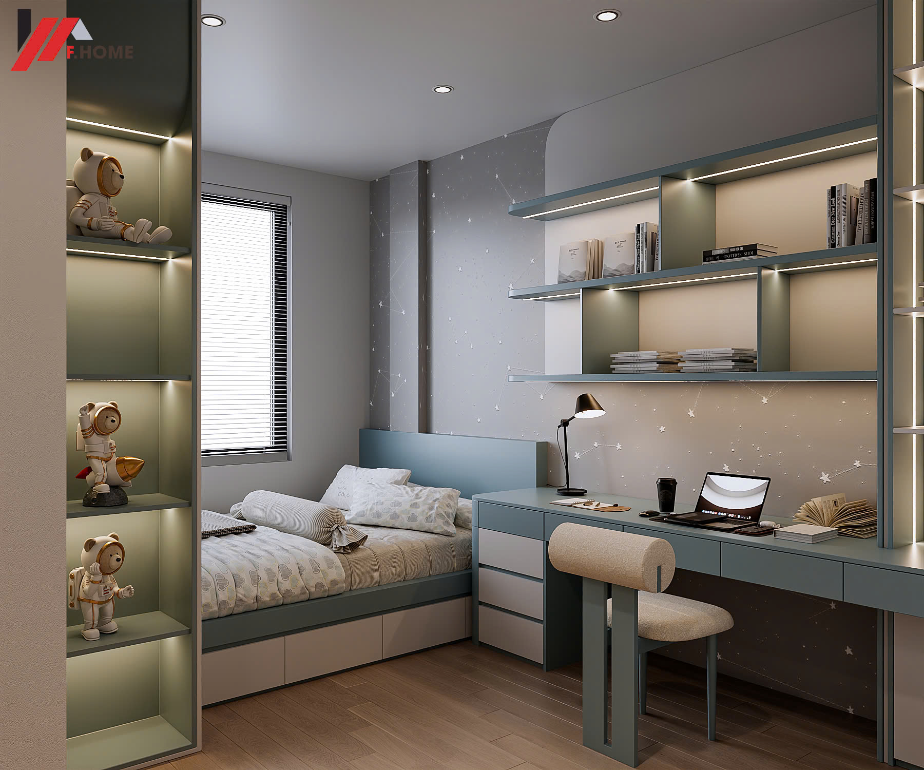 nha pho hien dai 2 tang 3 phong ngu o nghe an