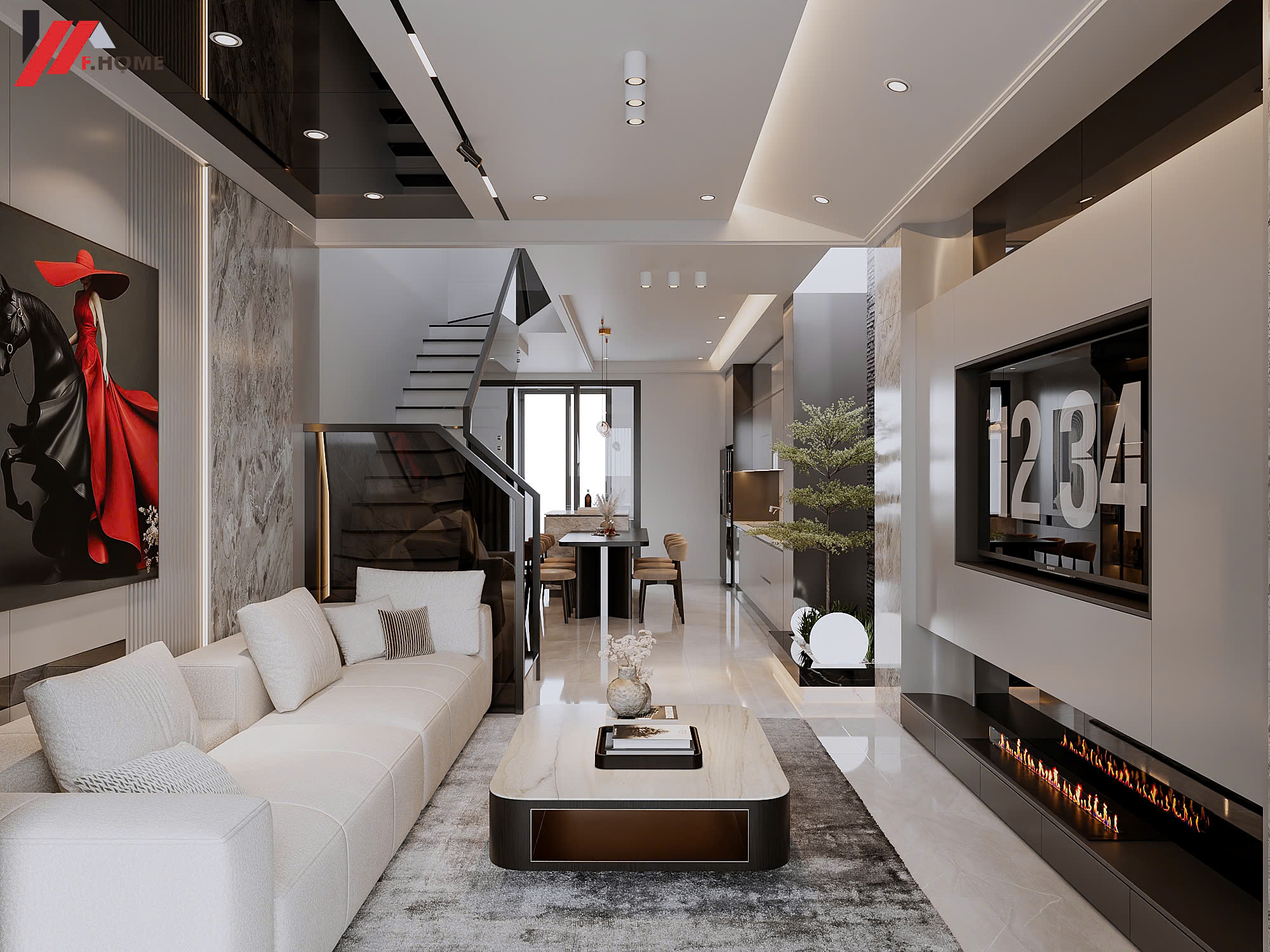 nha pho hien dai 2 tang 3 phong ngu o nghe an