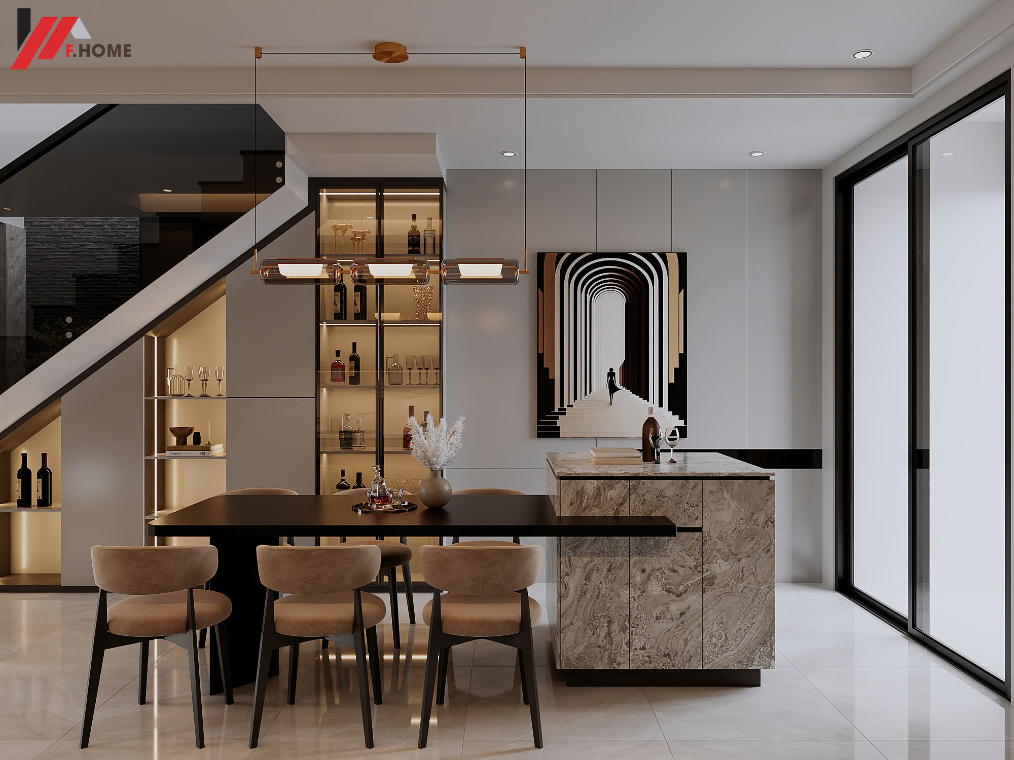 nha pho hien dai 2 tang 3 phong ngu o nghe an