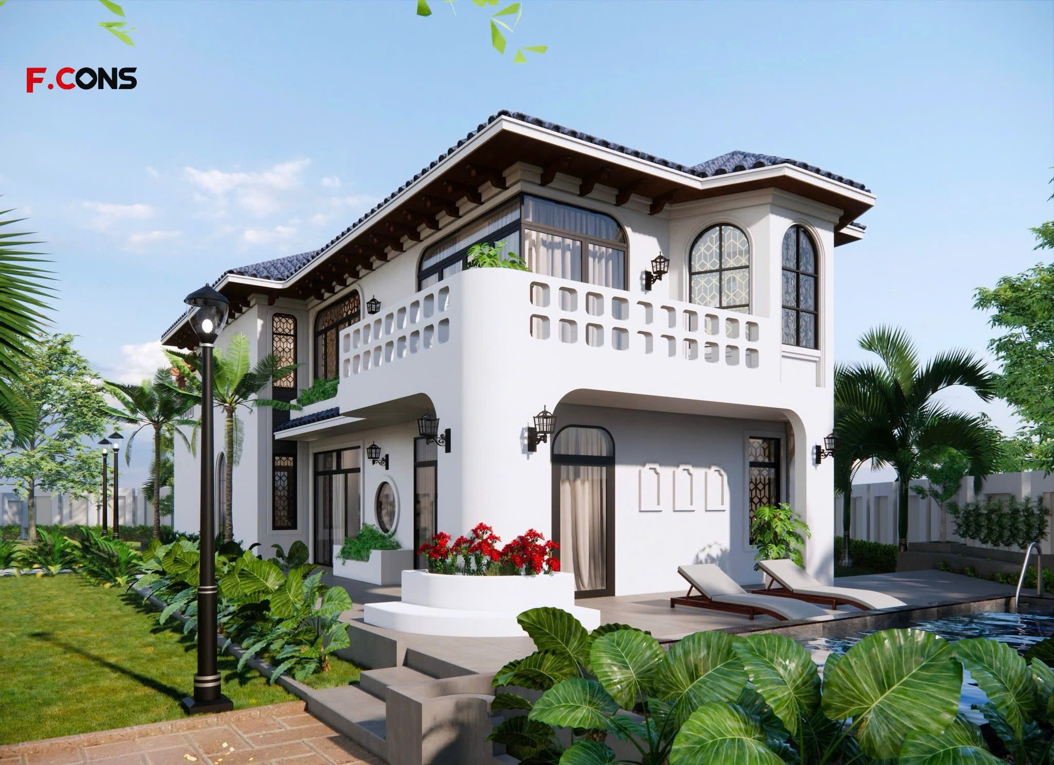 ngoi nha dam bao tinh hai hoa sang trong