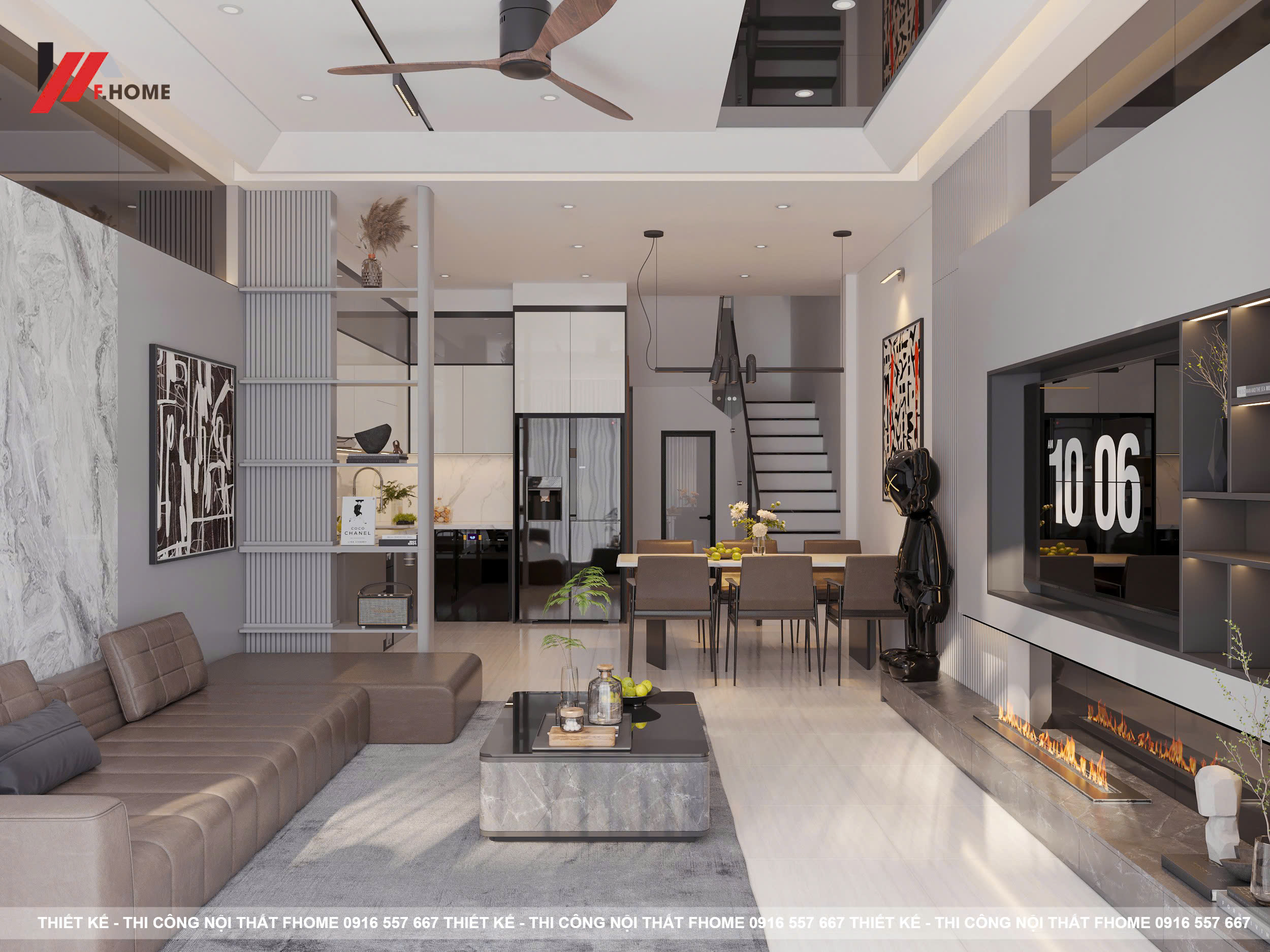 Nha pho hien dai 133m2 2 phòng ngủ