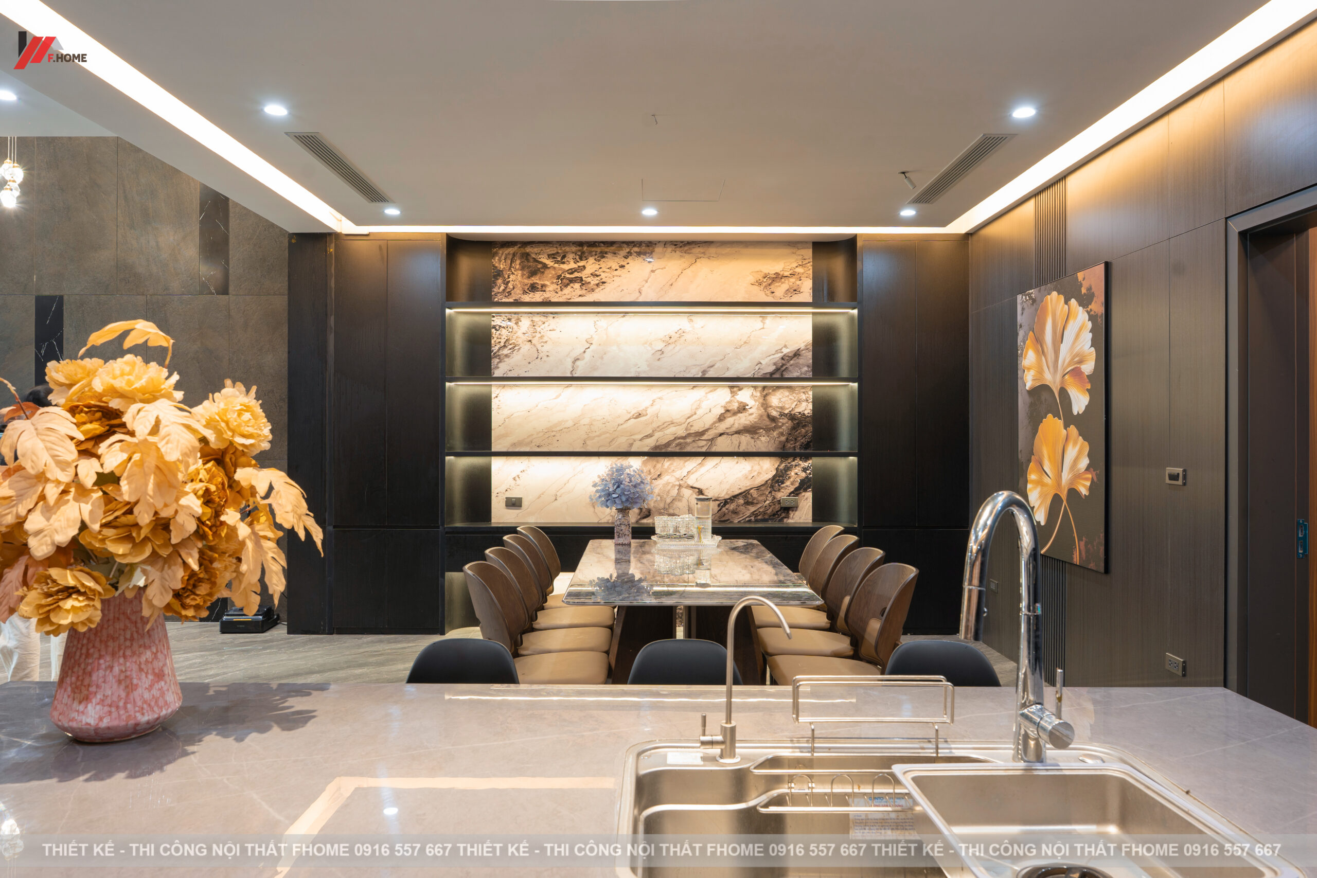 nội thất nhà phố hiện đại 3 tầng ở hà tĩnh