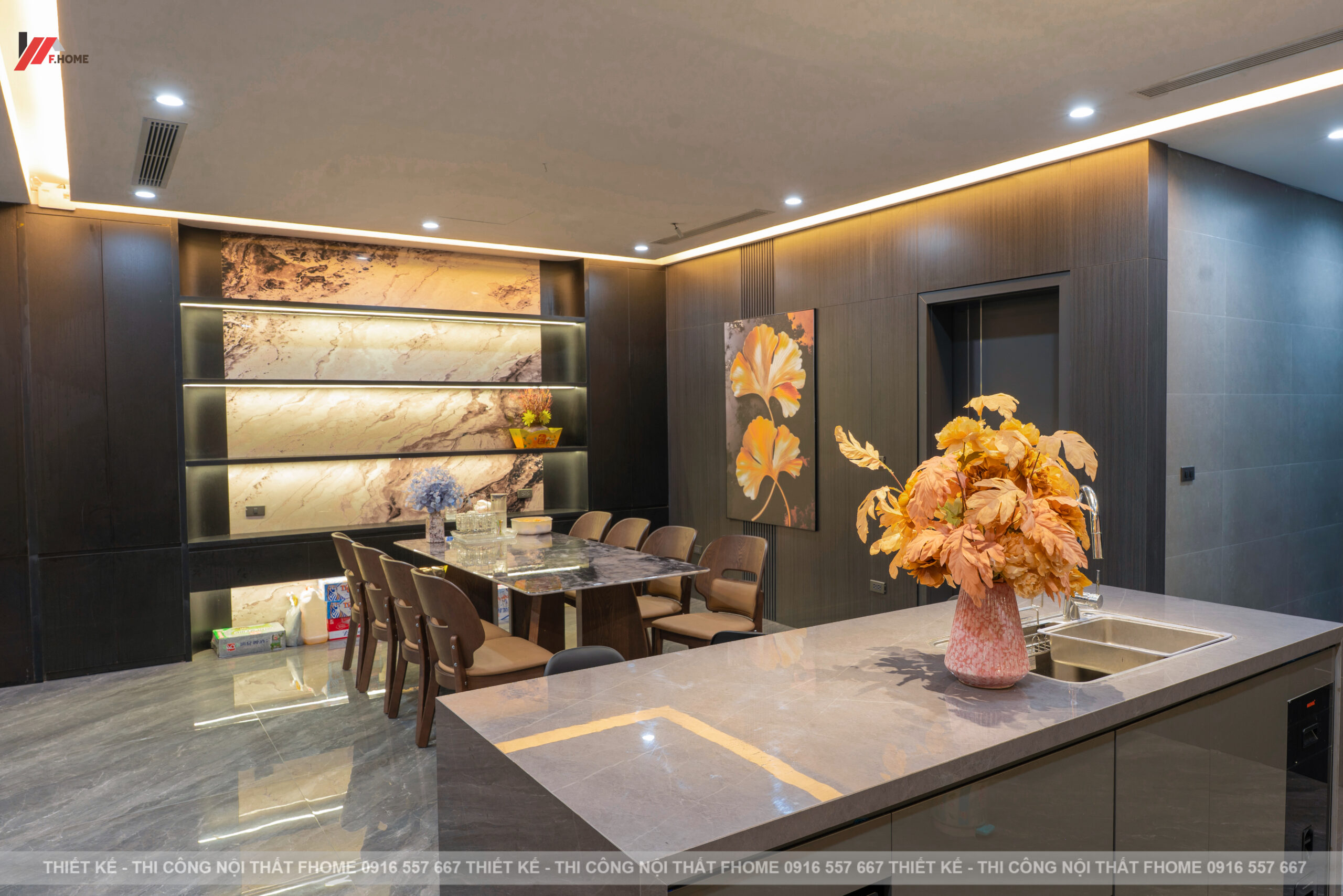 nội thất nhà phố hiện đại 3 tầng ở hà tĩnh