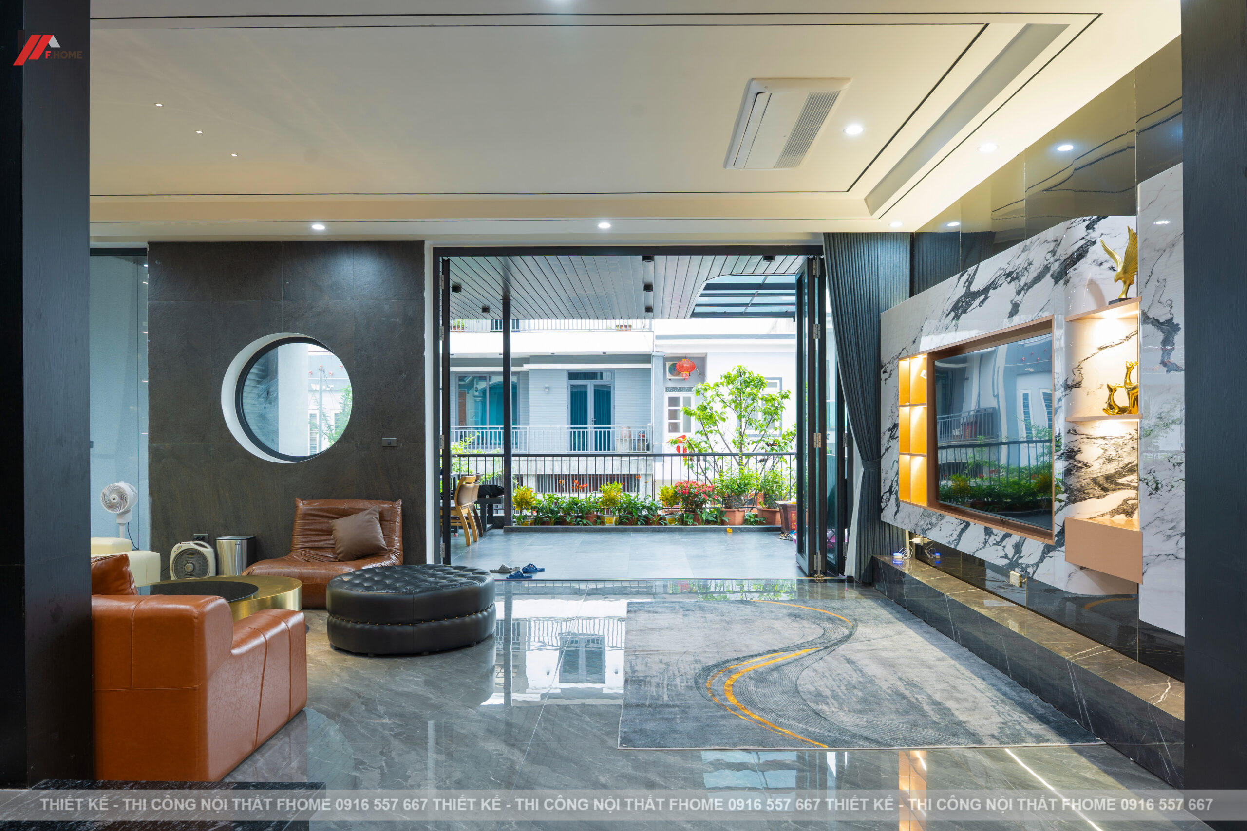 nội thất nhà phố hiện đại 3 tầng ở hà tĩnh