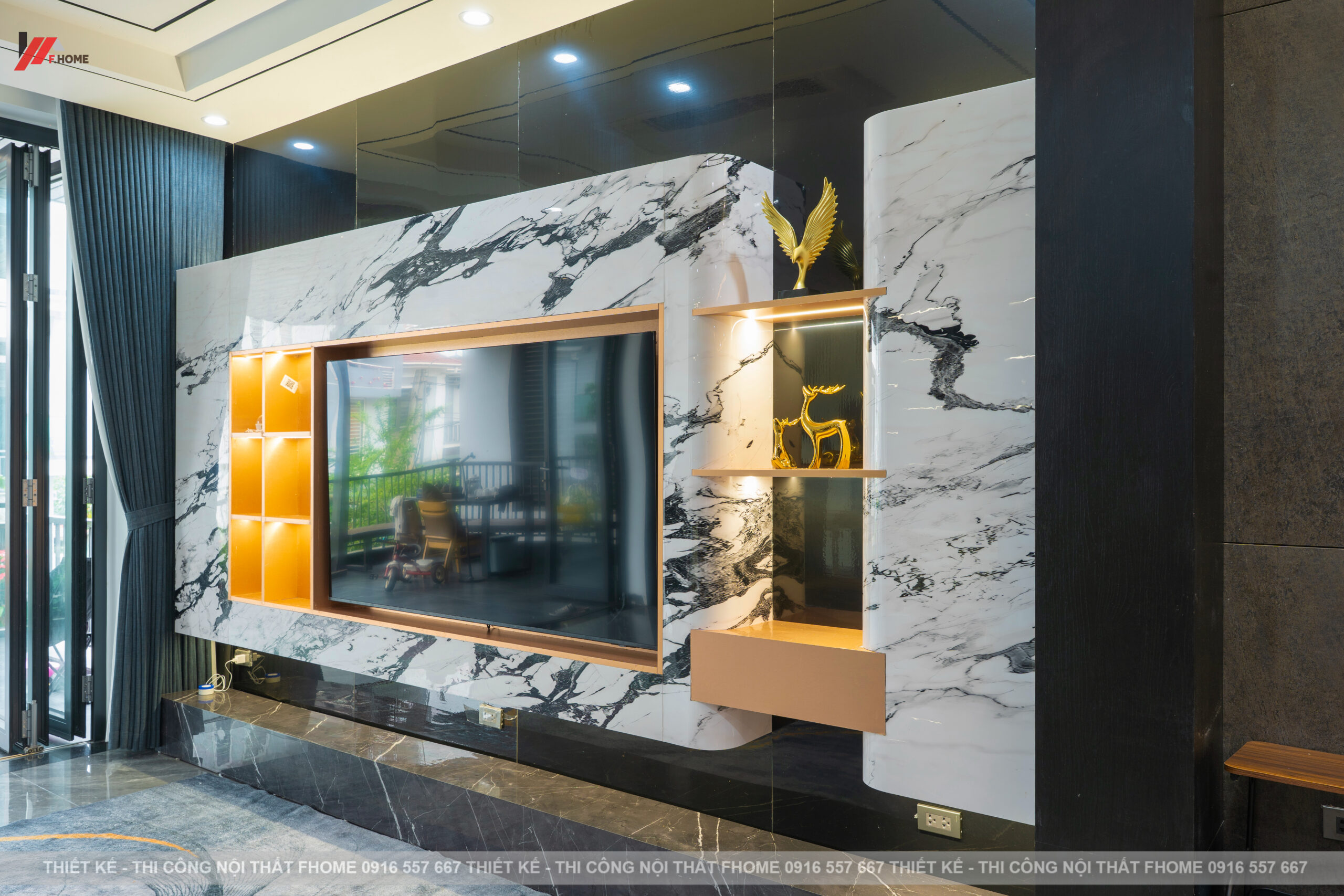 nội thất nhà phố hiện đại 3 tầng ở hà tĩnh