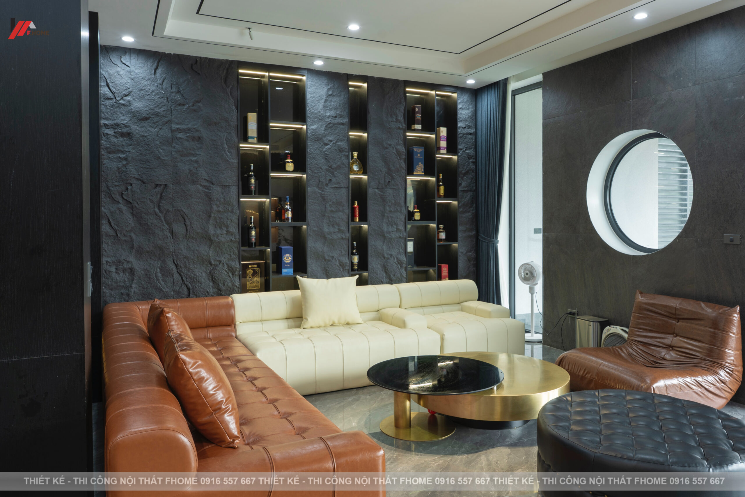 nội thất nhà phố hiện đại 3 tầng ở hà tĩnh