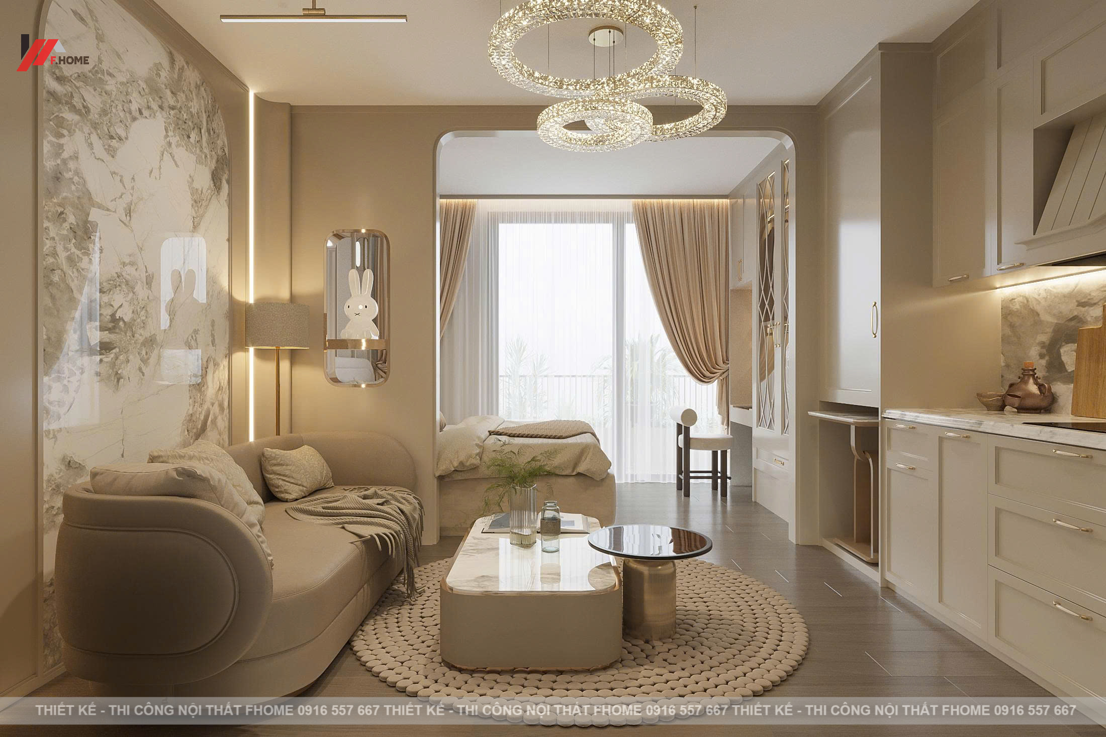 thi công căn hộ tân cổ điển uy tín miền trung