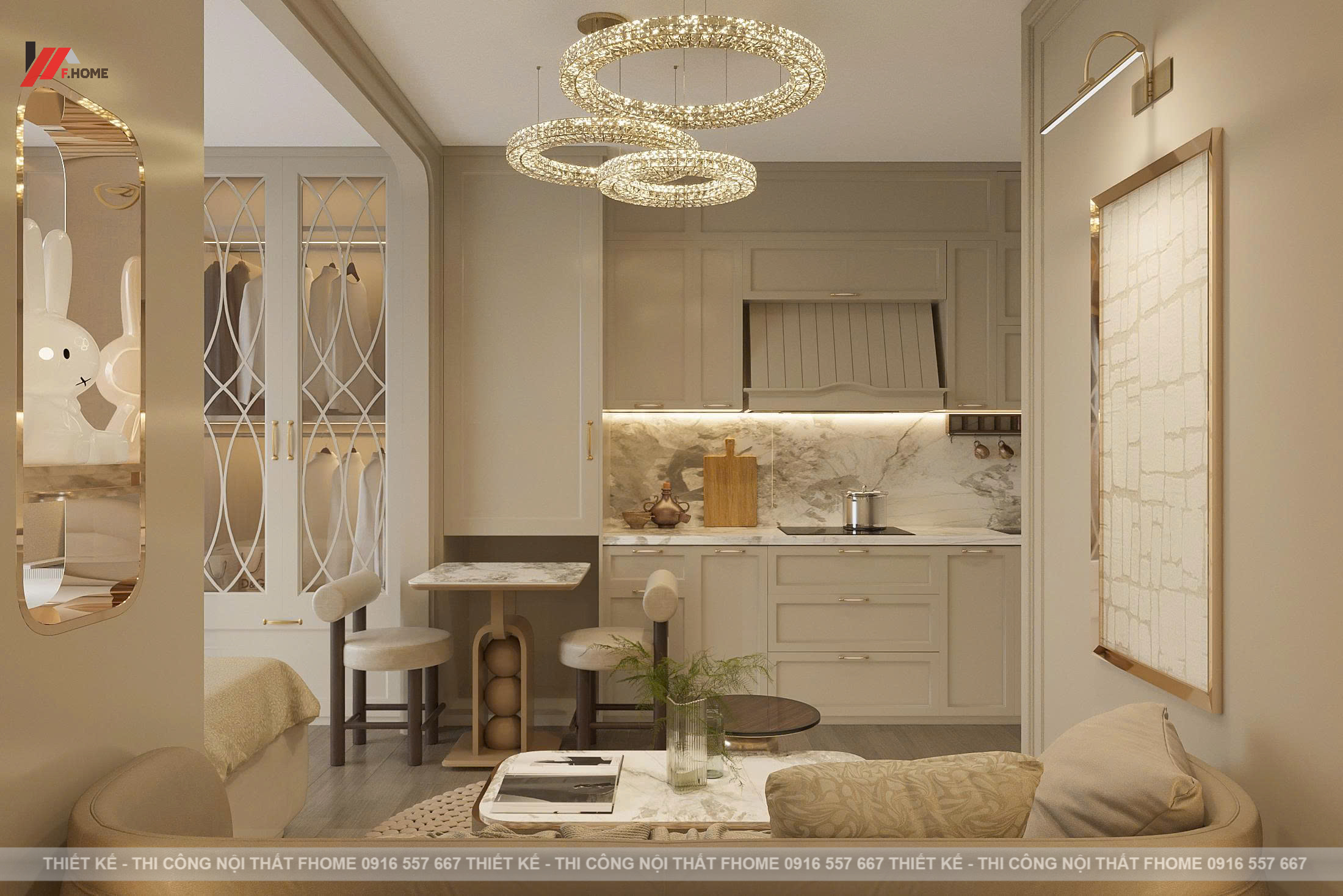 thi công căn hộ tân cổ điển uy tín miền trung